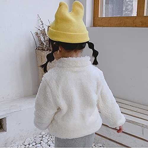 Girls Fuzzy Sherpa Coat Full Zip Fleece Jacket Warm Winter Outwear Windproof Sweaters Soft Thick Jackets Clothes3