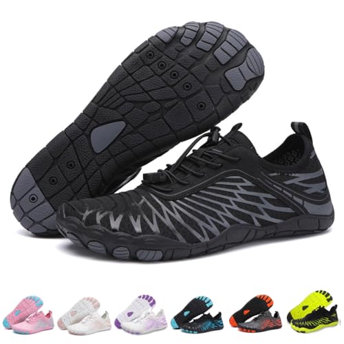 Image of Hike Barefoot Shoes for Women Men with Wide Toe Box, Healthy & Non-Slip Breathable Barefoot Water Shoes Beach Pool Aqua Swim Surf Hiking Walking Shoes