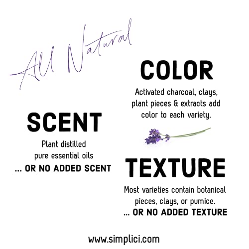 Miniatura 7 de Simplici Jabón en barra sin perfume de carbón activado. Paquete de 6 unidades. Sin aceite de palma. Seguro para el acné, eccema, psoriasis. Gel de