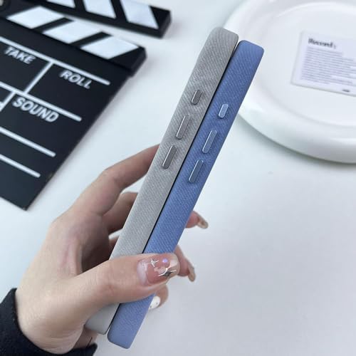 Housse de protection de luxe iPhone 15 Pro cuir bleu - 6