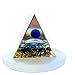 Orgone Pyramid + Selenite Plate Gift Box! 4 Positive Energy with Orgonite Amethyst Ball & Obsidian Stones, Healing Crystals 4 Stress Reduction, Chakra Reiki, Meditation (B3 LpsLzliBall&ObsdnBeads)