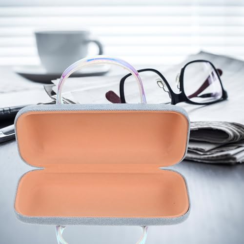 Image of DOITOOL Portable Children Glasses Case Lightweight Handheld Kids Glasses Box with Handle Travel Eyeglass Hard Shell Sunglasses Box 6.29X2.75X1.96In