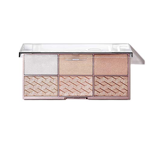 e.l.f. Glow Gleam Beam Highlighter Palette, 6Shade Set, 0.55 Ounce, Light