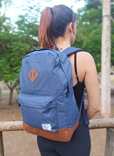 Mochila Casual, Poliester, Unissex, Azul Escuro