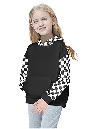 Image of Deeorla Little Boys Girls Cotton Tie Dye Hoodies Long Sleeve Pullover Sweatshirts for Big Kids 5-15Years