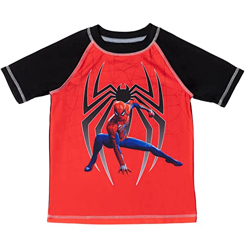 Image of Marvel Boys' Swimwear 2-Piece Rashguard and Swim Trunks Set Toddler to Big Kid