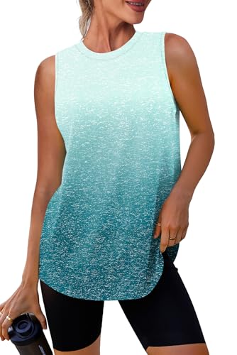 Image of Womens Workout Tank Tops Lightweight Sleeveless Shirts for Women Loose Fit Tops for Athletic Running Tennis Yoga