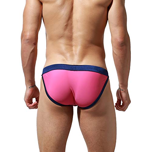 Men's Narrow Edge Drawstrings Swimwear Replaceable Pad Pouch Swimsuit Bikini4