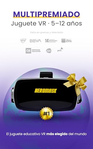 Miniatura 2 de Gafas Vr Heromask Juegos Matemáticas 5-12 Años El Regalo Educativo Que Hace Que Los Niños Pidan: 5 Minutos Más? Tablas De Multiplicar, Sumas, Cálculo Mental Y Mucho Más 3d, Realidad Virtual