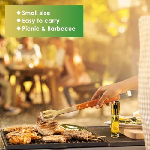 Image of Olive Oil Sprayer for Cooking, 100ml Food-Grade Glass for Air Fryer, Kitchen Sprayer Mister and Oil Spray Bottle for /BBQ /Salad /Baking /Roasting /Grilling (pack of 2, 110 ml)