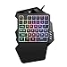 Produktbild Lijun Mechanische Gaming-Tastatur  einhändige 35-Tasten-LED-Hintergrundbeleuchtung USB-Tastaturkanone God Throne Linkshänder mechanische Tastatur PC Gamer