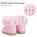 KVbabby Girls Winter Boots Toddler Snow Boots Kids Warm Shoes Fur Lined Fashion Ankle booties Non-Slip Pink B 5 M US Toddler=CN 22