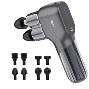 Double-Head Mini Massage Gun, Deep Tissue Percussion Muscle Massage Gun for Therapy and Relaxation, Portable Handheld Muscle Massager Gun for Athletes Relieving Pain, Soreness and Stiffness