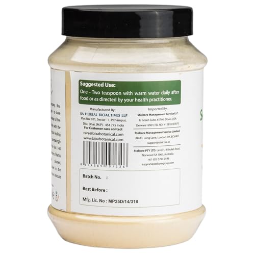 Image of bixa BOTANICAL Ayurvedic Natural Herbal Supplement Safed Musli Powder Pure Authentic Premium Quality | Gluten Free, Non-GMO, Steam Sterlized, Vegan (16 Ounce (Pack of 1), Safed Musli Powder)