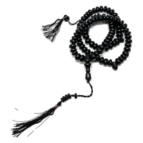 Muslim Tasbih 99 Beads Misbaha AMN-421 Islam Prayer dhikr Rosary Decorative Zikr Praying Ornament Eid Ramadan Gift (Black) Cover