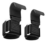 Leikefitness ウェイトリフティングフック 男女兼用 (ペア) - 厚さ8mmの手首パッド - パワーリフティング、シュラッグ、ロウ、デッドリフト用のリフティンググリップ - ウエイトリフティング&ジムワークアウト用のプルアップフックとストラップ (ブラック)