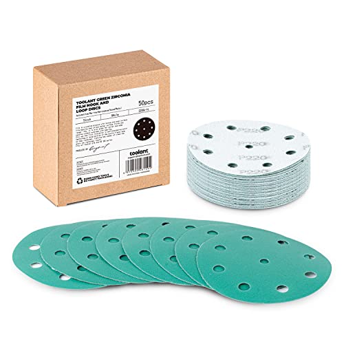 Disque de ponçage grain 220 toolant abrasif film vert pour bois et carrosserie
