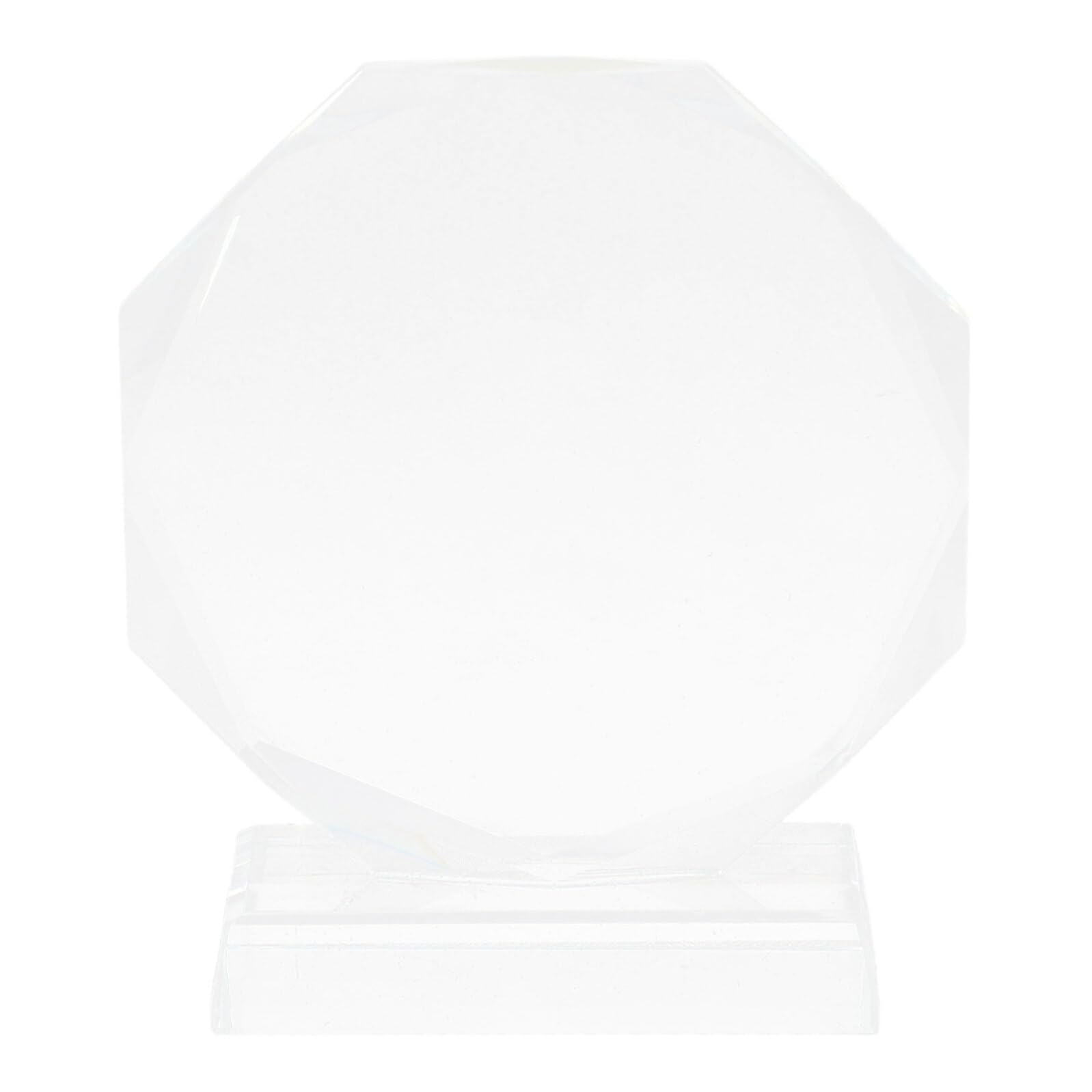 Kristall Auszeichnung Achteckige Durchsichtige Trophäe aus Farbbeständigem Kristallglas 180mm mit Leerer Plakette für Firmen und Mitarbeiteranerkennung bei Abschlussfeiern