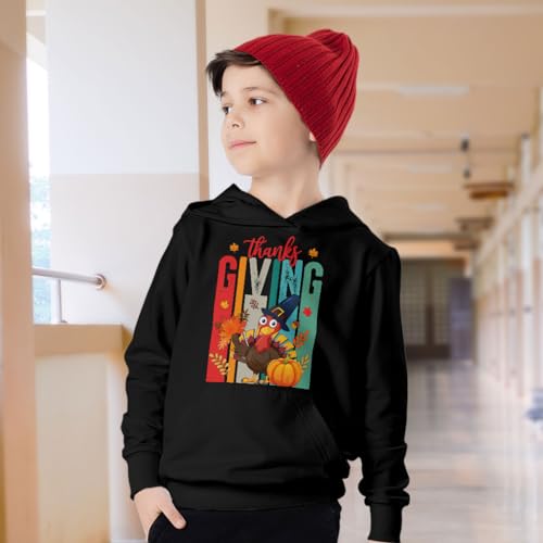 Cute Thanksgiving Turkey Kids' Hoodie - Turkey Print Items - Presents for Kids2