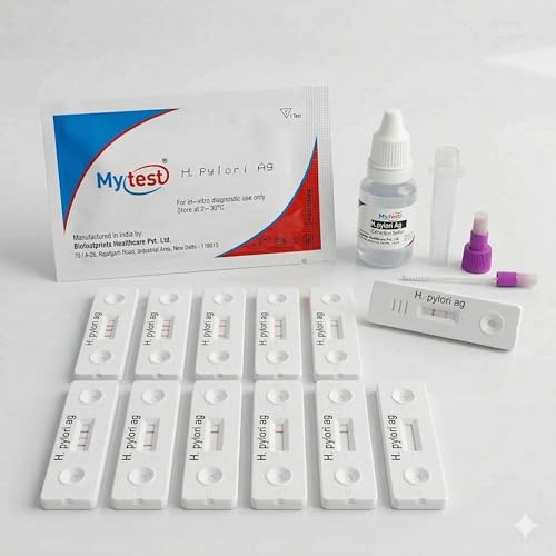 Image of Mytest H pylori Ag - Rapid Card Test, Detection of Helicobacter pylori infection in stool sample, 25Tests pack