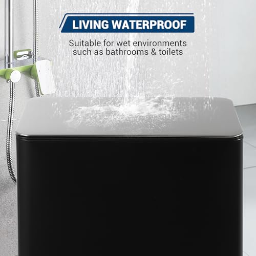 Caneca de basura rectangular acero inoxidable 15L miniatura 5