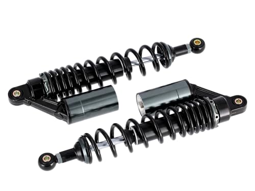 Set: Tuning-Federbeine 360mm mit externen Ausgleichsbehälter Schwarz/Ti