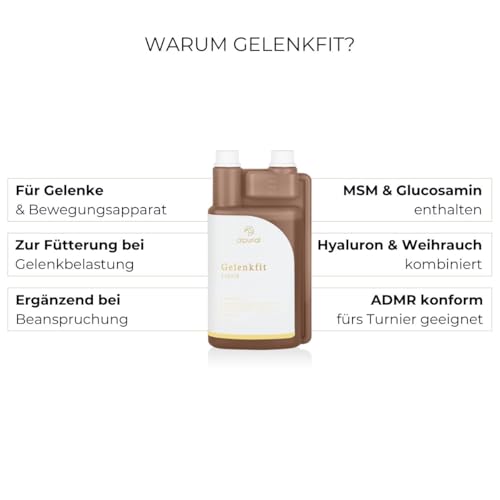 Alpurial Gelenkfit – Ergänzungsfuttermittel für Pferde bei hoher Belastung von Gelenken – mit MSM, Hyaluron & Glucosamin – vom Tierarzt entwickelt