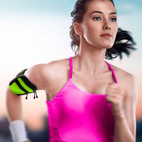 Bracelet de sport de qualité supérieure pour iPhone 13 avec double rangement vert