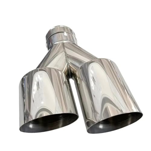 Embout d'échappement double en acier inoxydable poli miroir de haute qualité