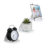 Elydiva 3 PCS Acrylic Floating Wall Shelves Easy Install Easy To Use For Security Cameras, Baby Monitors, Speakers,Universal Small Wall Shelf White - Image 3