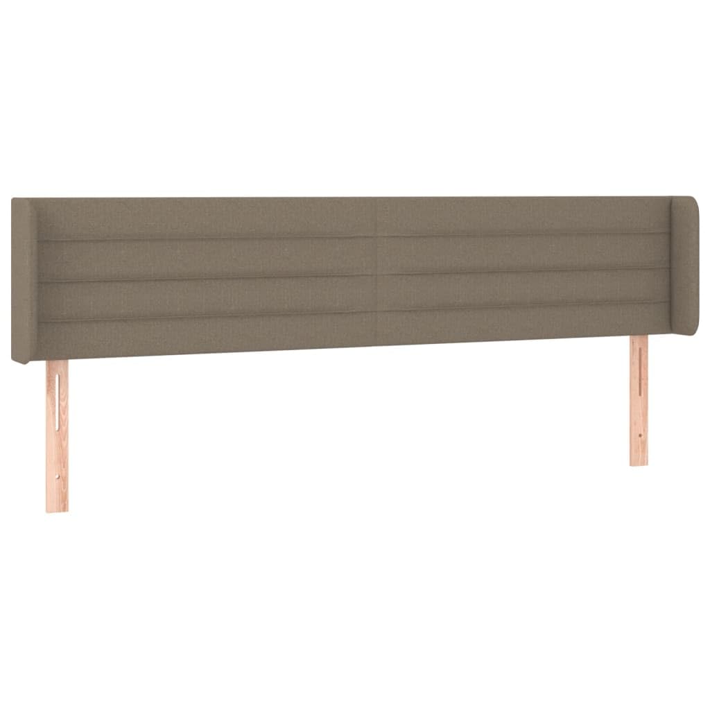vidaXL Tête de lit avec Oreilles Taupe 183x16x78/88 cm Tissu