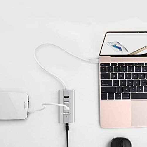 UKCOCO Adaptador de Hub de Porta Tipo C Adaptador de 3 Portas Usb Leitor de Placa de Som Externo Doc