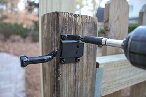 Image of National Hardware N101-121 V21 Automatic Gate Latch in Black (Pack of 2)