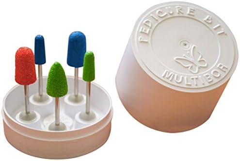 Multibor Reusable Pedicure Nail Drill Sanding BIT Set “TOES” Professional 5pcs in Box