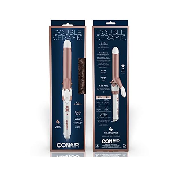 Conair-Double-Ceramic-1-Inch-Curling-Iron Conair Double Ceramic 1-Inch Curling Iron, 1-inch barrel produces classic curls â for use on short, medium, and long hair