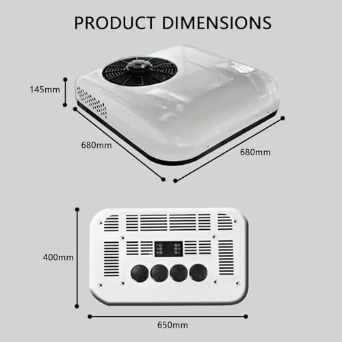 New overhead car air conditioner all-in-one 12v24v vortex cooling parking air conditioner RV truck air conditioner,White-24V