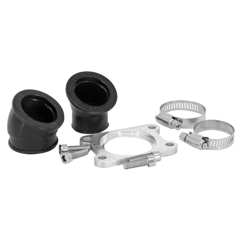 cyclingcolors pipe admission moto scooter mobylette compatible avec am6 minarelli beta rr peugeot xp6 yamaha tzr dtr diamètre 24mm avec 2 manchons 30° + 45°