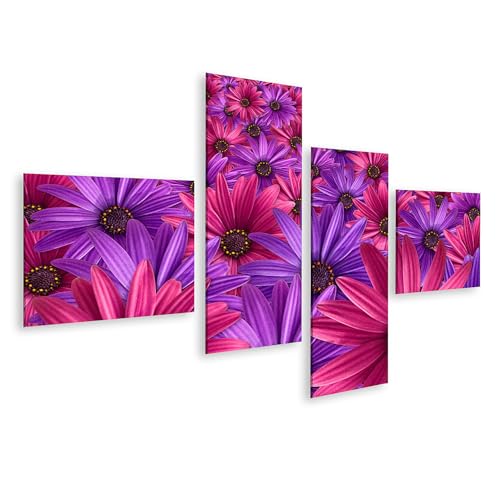 Décoration murale pour salon tableau sur toile islandburner 4 pièces h1