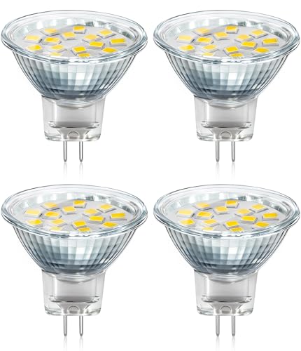Akynite MR11 GU4 12V-24V LED Light Bulbs Bi-Pin Base Spotlight Bulb 3000K