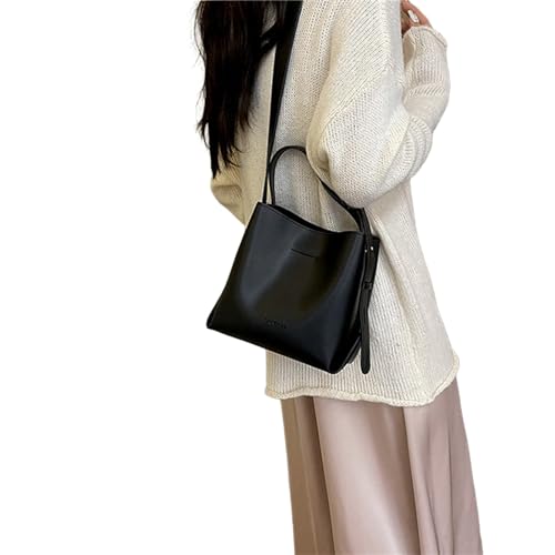 Stylish & Versatile Crossbody Shoulder Bag Chic & Sophisticated Handbag Trendy Unisex Handbag PU Bag for Men & Women, Black