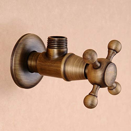 Preisvergleich Produktbild Ayhuir Wasserhahn Ersatzteile Antike Messing Eckventil Für Wc Universal Stop Wasser Dreieck Ventil Für Wasserhahn Und Wc