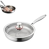 UCK-KIT Sartén de Titanio, 2025 Nueva actualización de sartenes de Titanio antiadherentes para cocinar, sartenes ultraduraderas, Resistentes a los arañazos, de Calentamiento Uniforme,11.02in with Lid