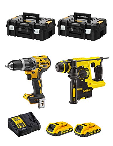 PACK DEWALT 18V 2AH: TALADRO DCD796 + MARTILLO DCH253