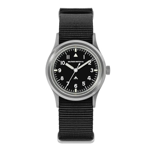 Image of TACTICAL FROG Militado 36mm Field Watch VH31 Japan Movt with Sweep Seconds Military Style Men's Watch with Nylon Strap, 100M Waterproof - ML13 /ML14 Series