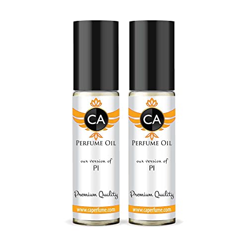 CA Perfume Impression of Pi for Men Eau De Parfum Amber Woody Scent Long Lasting Cologne for Men Travel Size TSA Ready for Day and Night Wear 0.33 Fl Oz 10ml (Pack of 2)