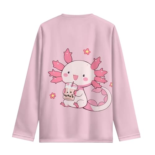 Image of Renewold Boys Girls Tees Kids T-Shirt Long Sleeve Crewneck T Shirts Casual Athletic Tops Clothing for Home School Travel