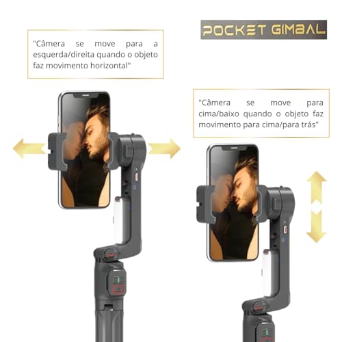 Estabilizador Gimbal Profissional e Portátil de 3 Eixos