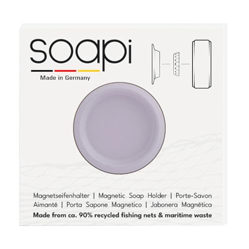 Soapi - Porte-Savon Flottant magnétique Lavande | Porte-Savon à Coller au Mur | Porte-Savon magnétique Durable sans percer