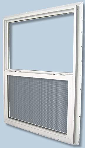 Made in The USA by Kinro, Mobile Home Window 30X27 Insulated Vinyl Thermopane Lower Tilt Sash Screen Included, White