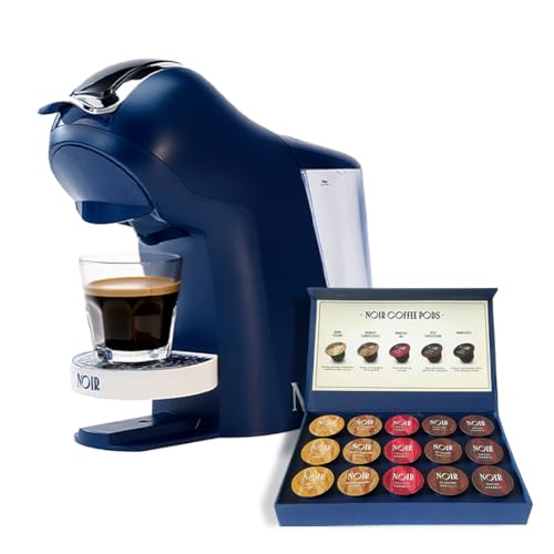 Image of NOIR Azure Coffee & Tea Maker | 3 in 1 Machine for Home & Office | Portable & Compact Design with Touch Sensor | Compatible with Dolce Gusto Pods | With Gift Pack of 15 Flavored Pods